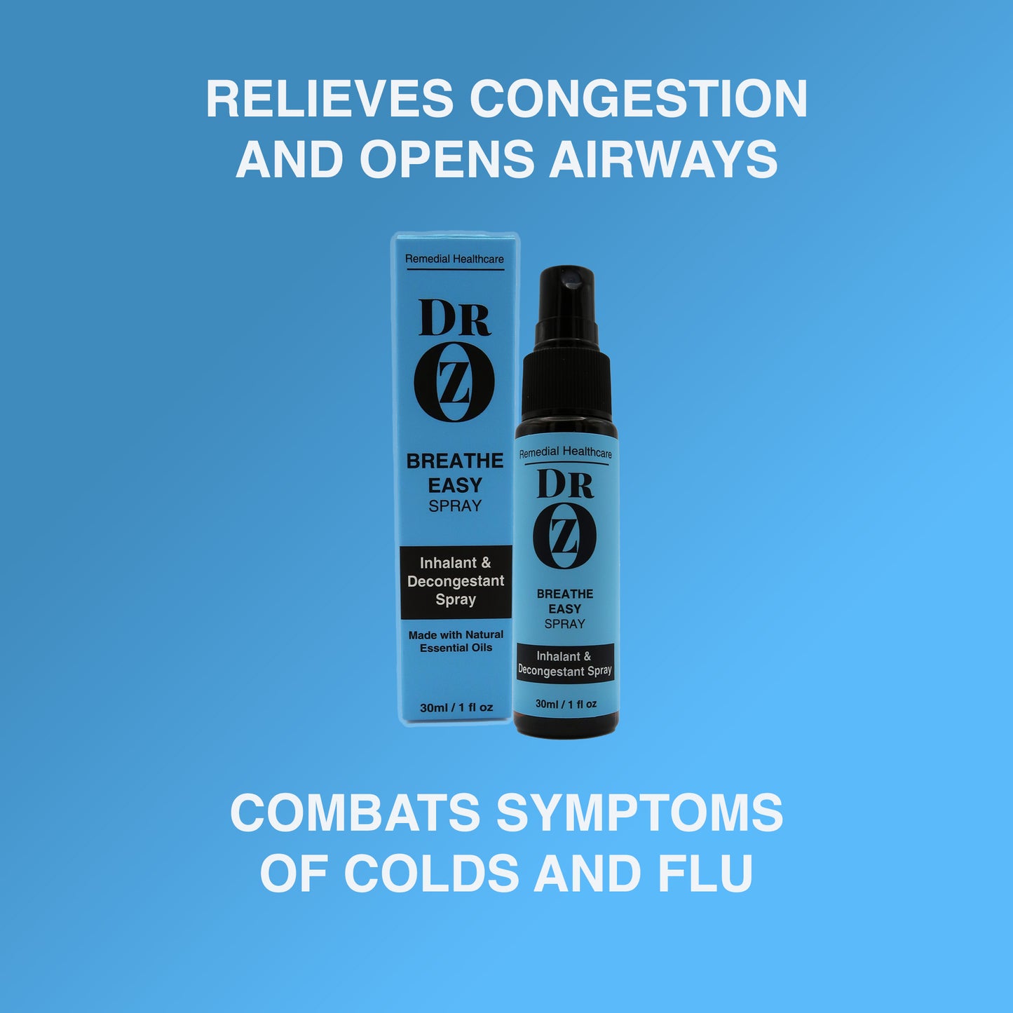 Dr Oz Breathe Easy Spray Inhalant and Decongestant