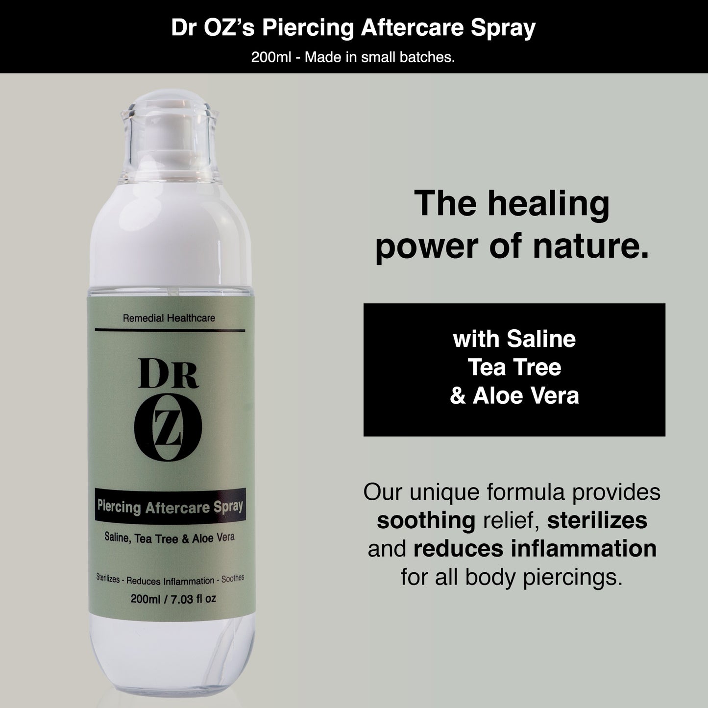 Dr Oz Piercing Aftercare Spray